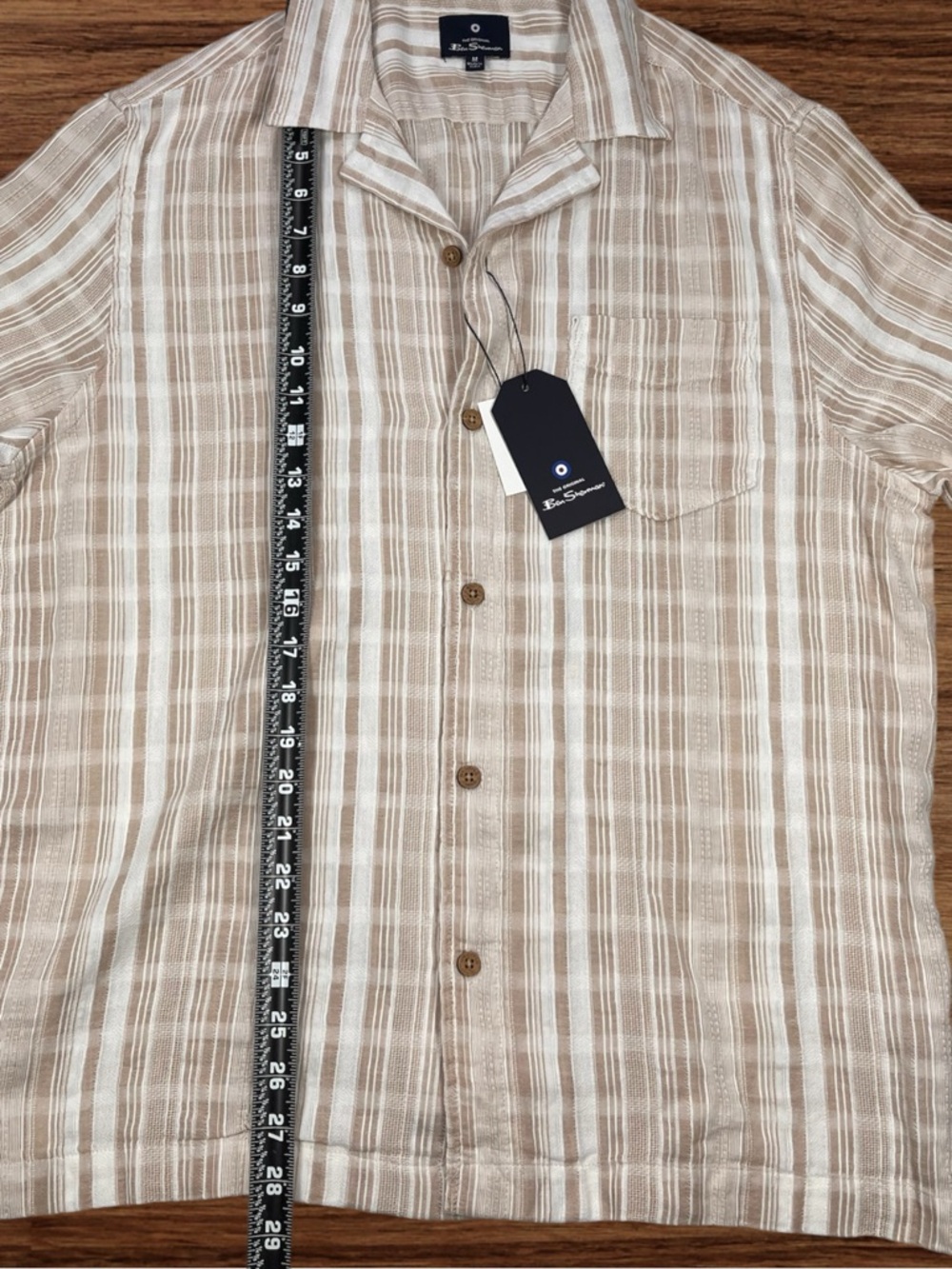 Ben Sherman Men’s S/S Casual Button Down Shirt. Size Medium - Picture 8 of 10